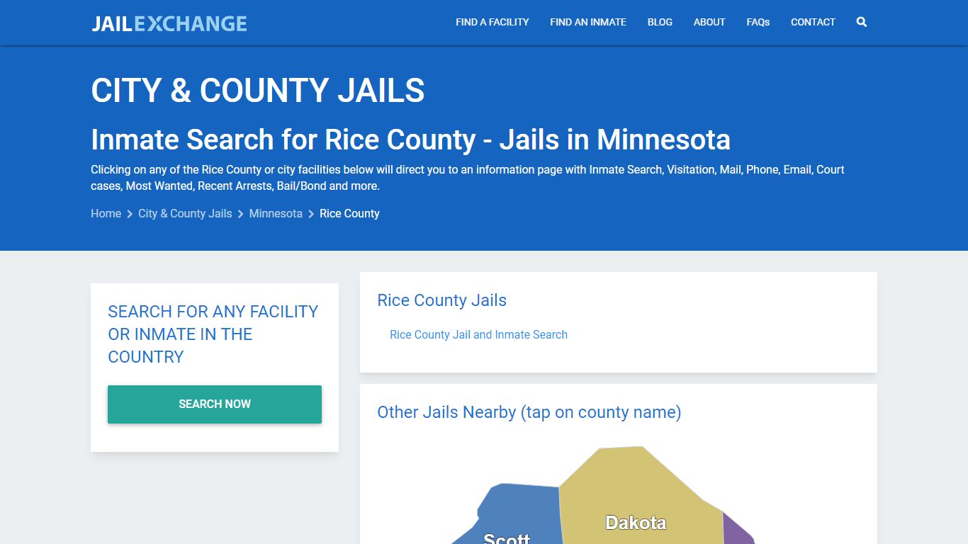 Inmate Search for Rice County | Jails in Minnesota - Jail Exchange